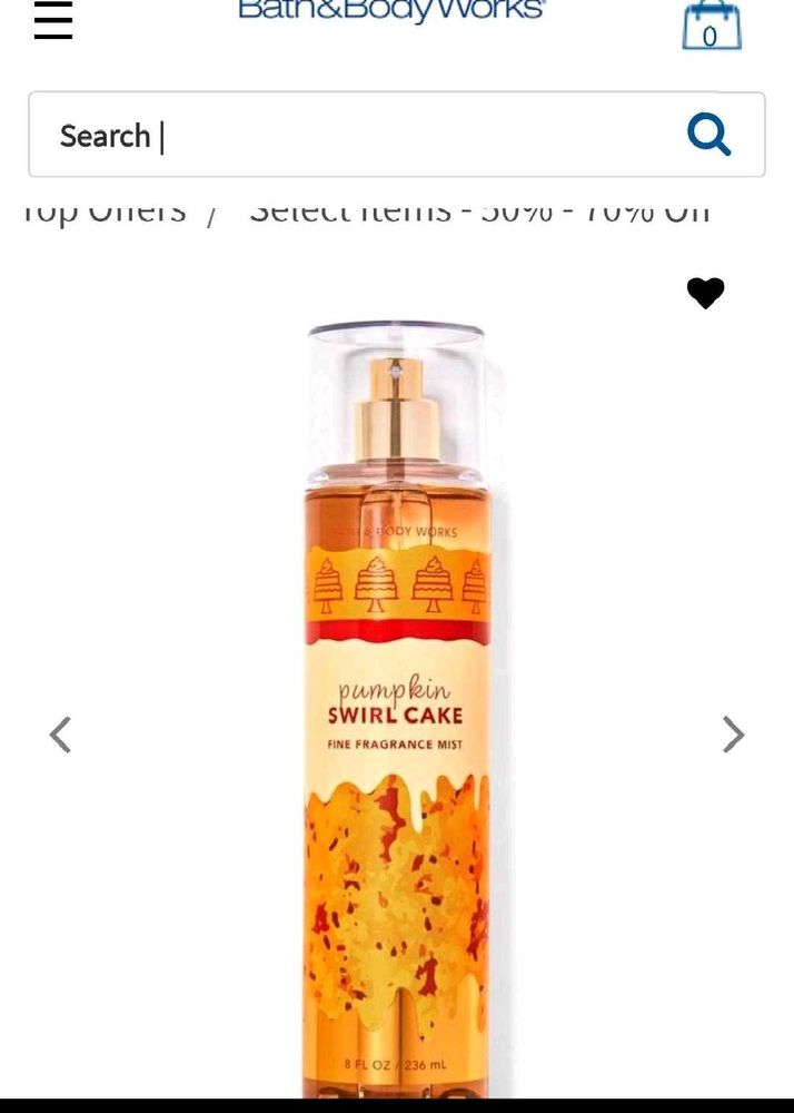 BBW Pumpkin Swirl Cake Mist