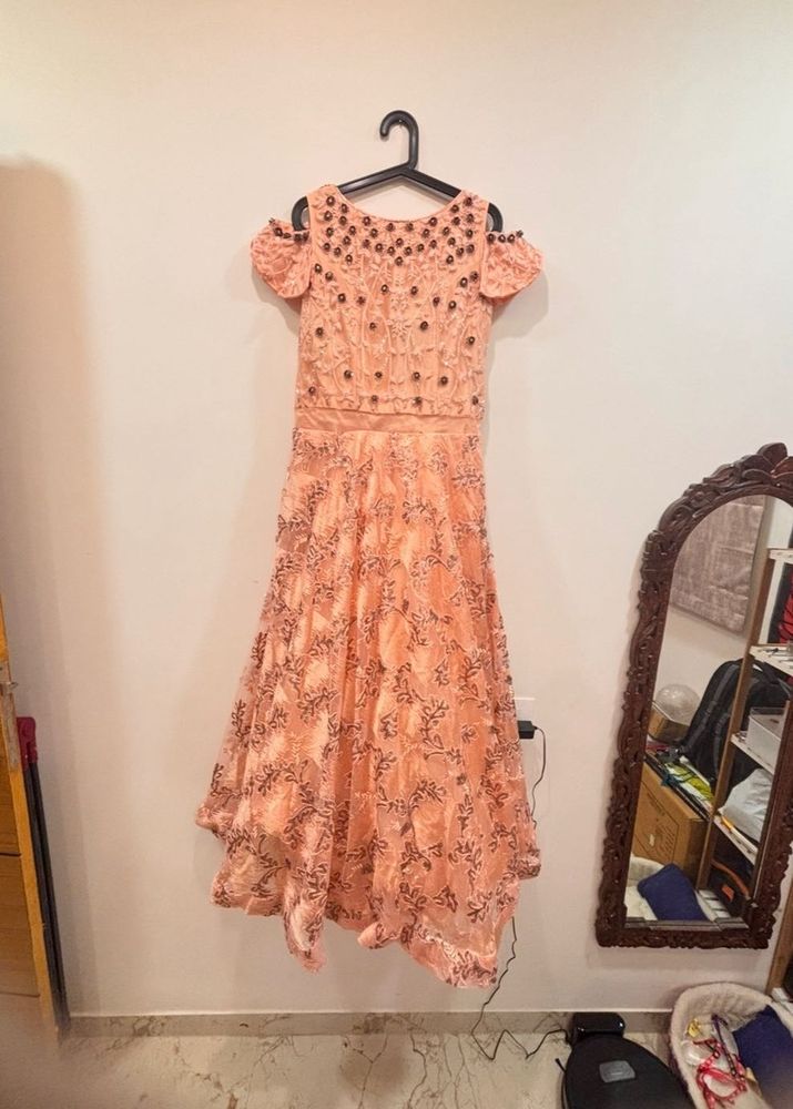 🆕 “Diva” Original Bridal Peach Sequins Gown