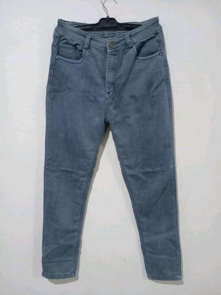 Gray Denim Skinny Jeans