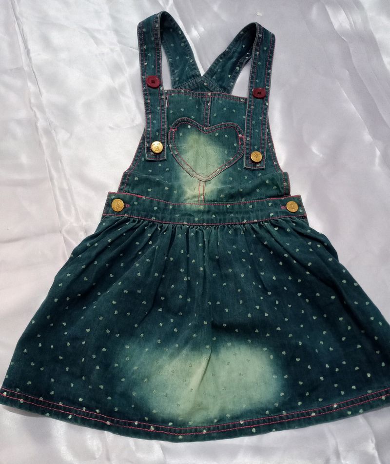 Denim Dungree Skirt - 4-5 years