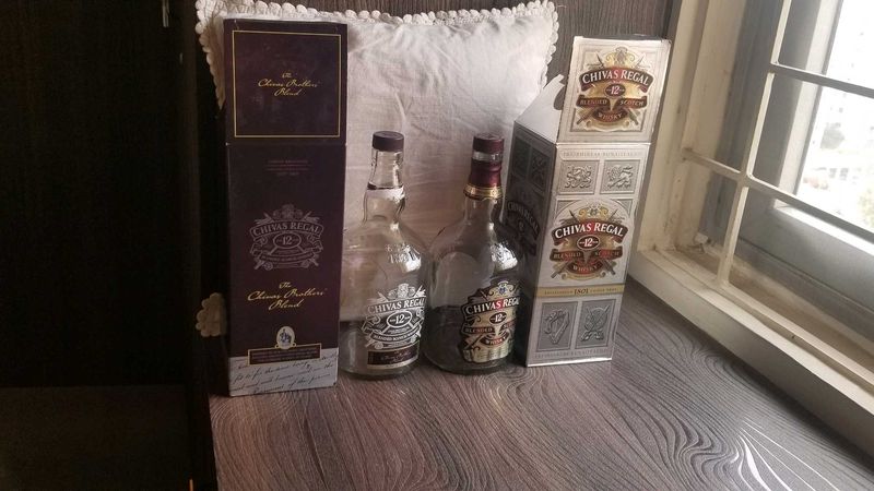 Chivas Regal 12 Year Old empty bottles -2