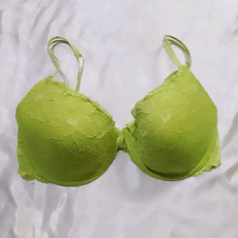 Green Lace Bra lasenza