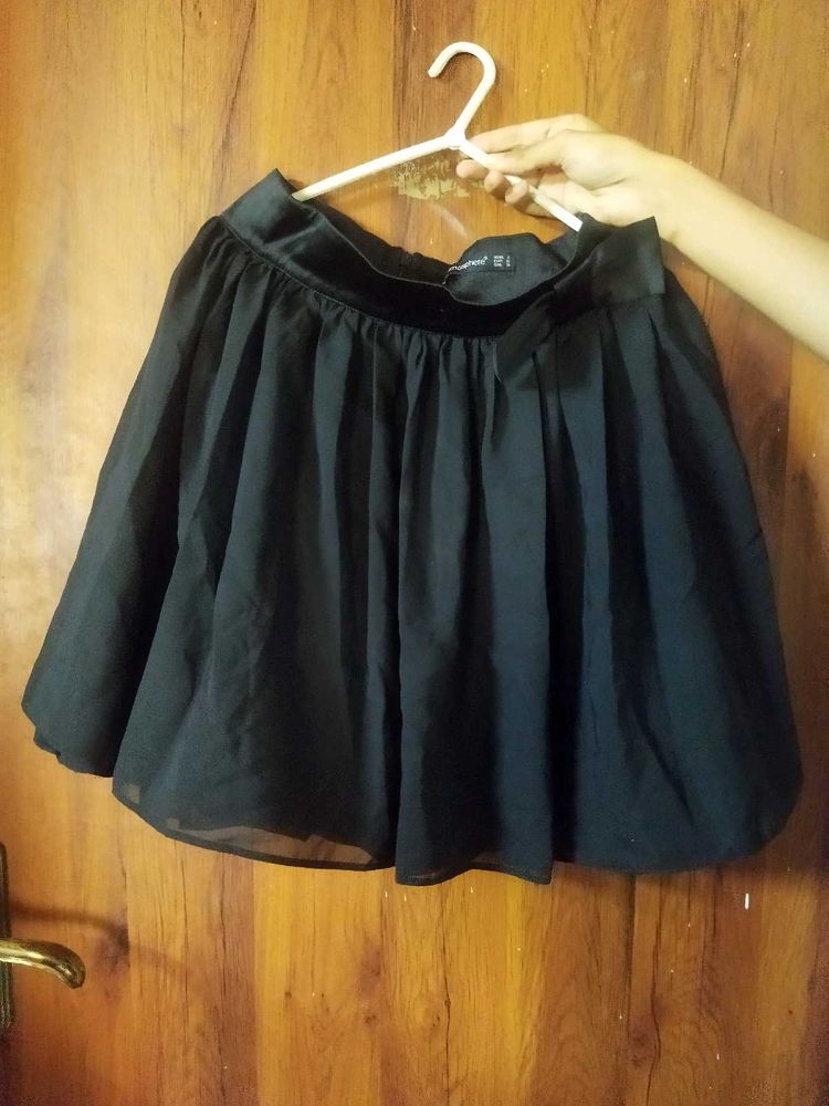 Black Poofy Mini Skirt