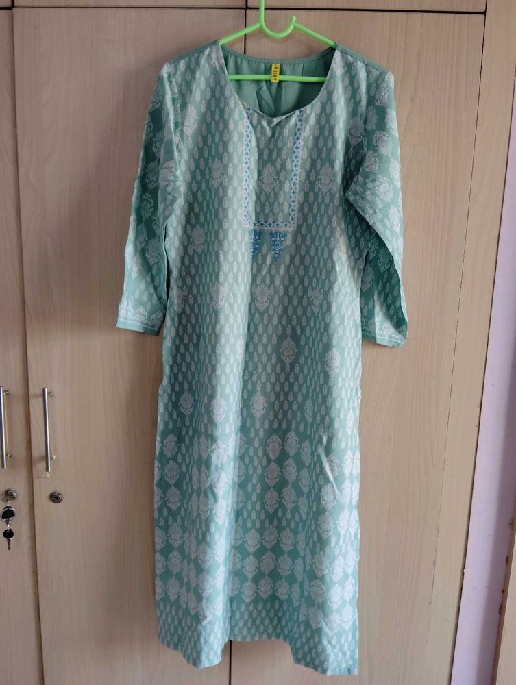 Sea Green Printed Kurti❤️