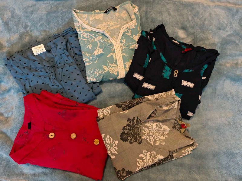 Combo Of 5 Kurtis