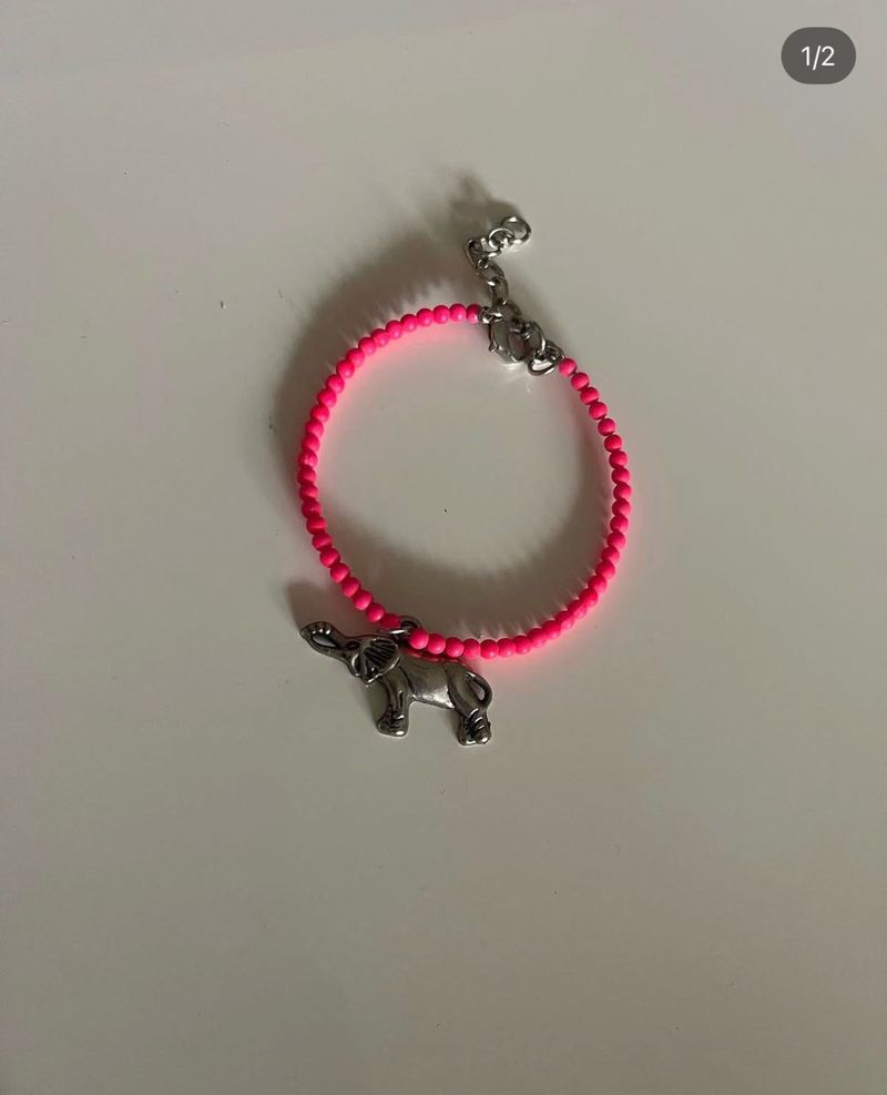 Elephant Charm Beaded Bracelet