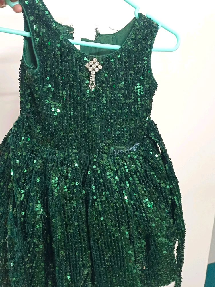 Party Wear Sequence Frock Today Offer Reduced