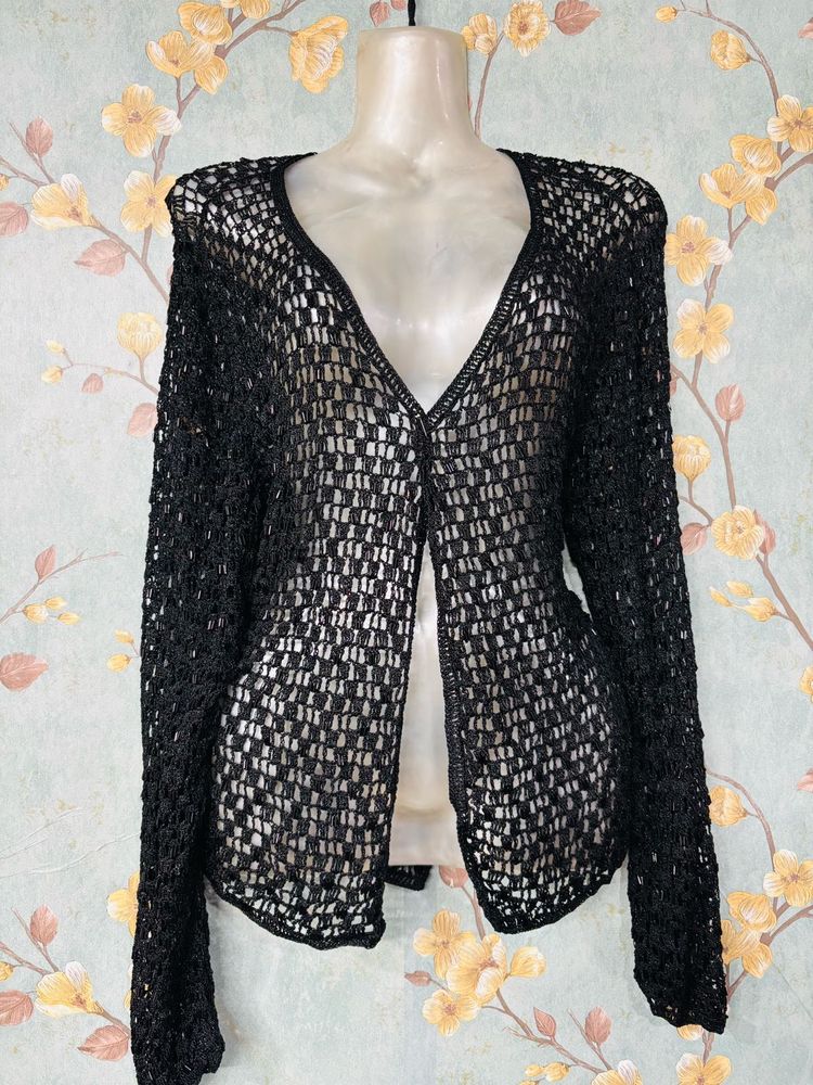 Crochet Beaded Cardigan