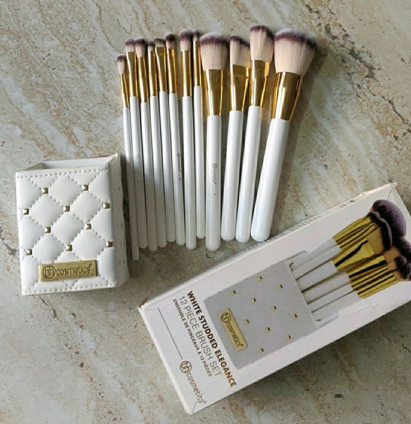 Bh Cosmetics White Studded Elegance Brush Set ✨