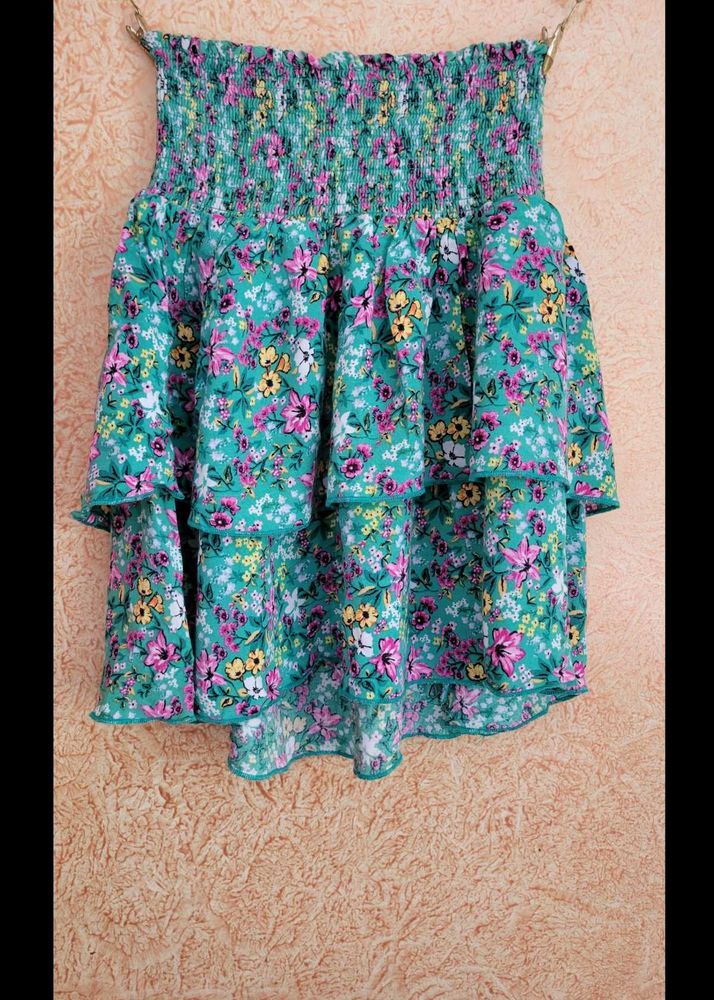 Floral Ruffle Skirt