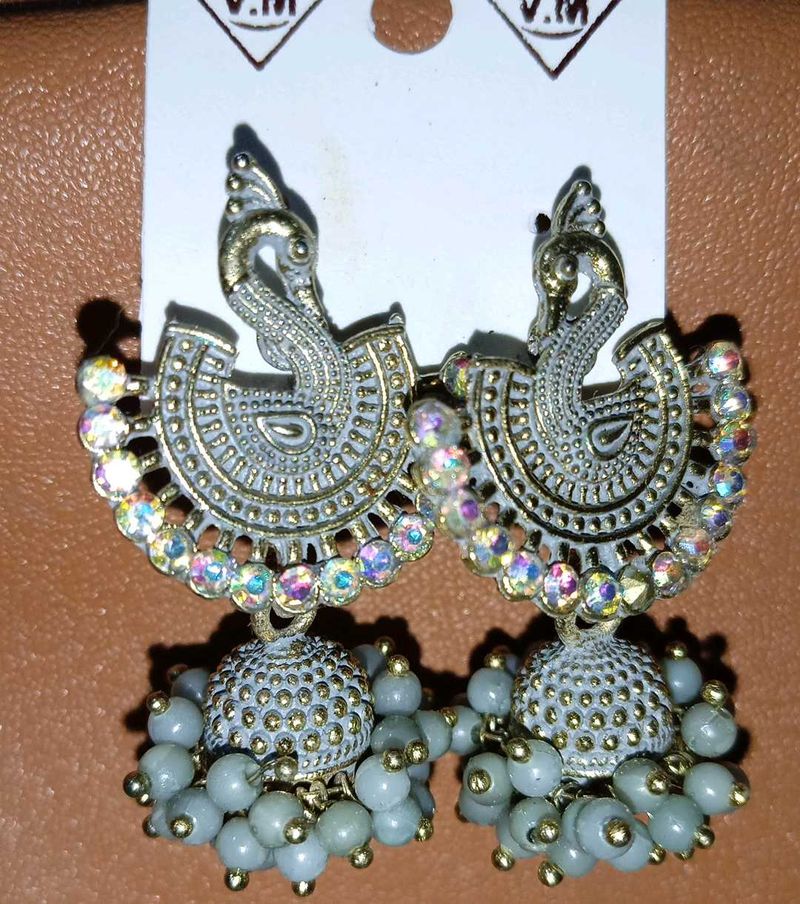 Peacock Jhumka Earrings