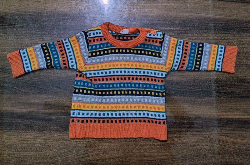 Colorful Knit Baby Sweater