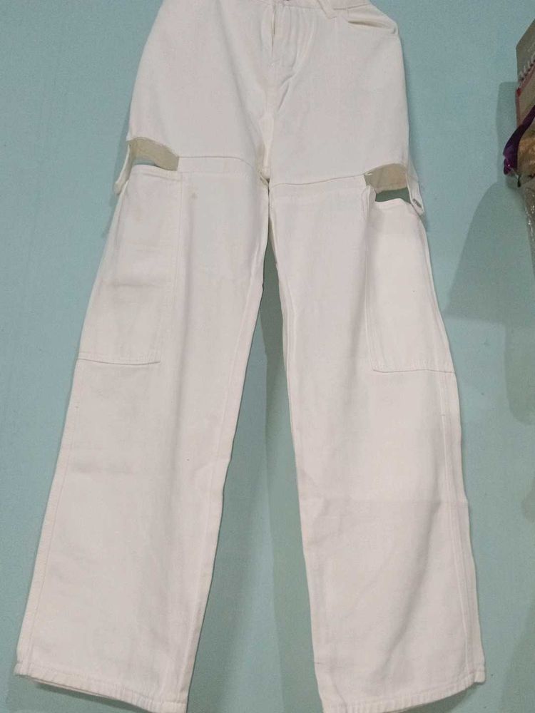 White Cargo Pants