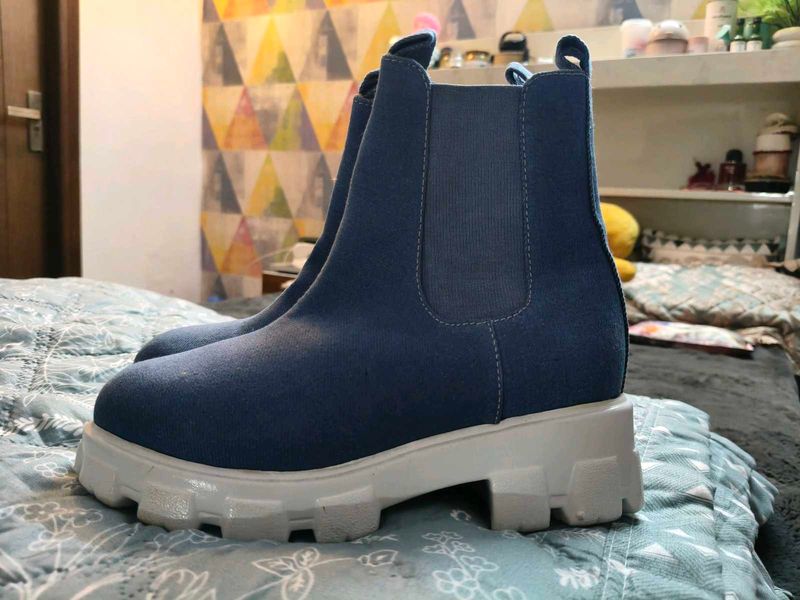 Brand new with boxes Blue Chunky Platform Boots