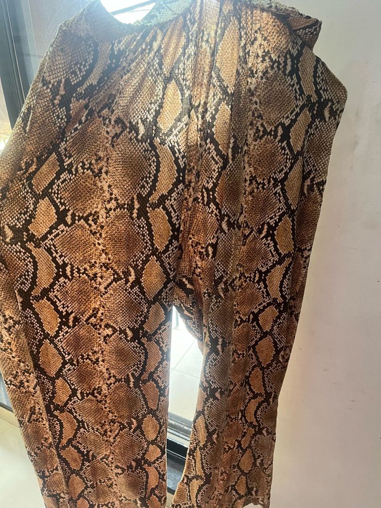 H&amp;M Animal Print Flared Trouser