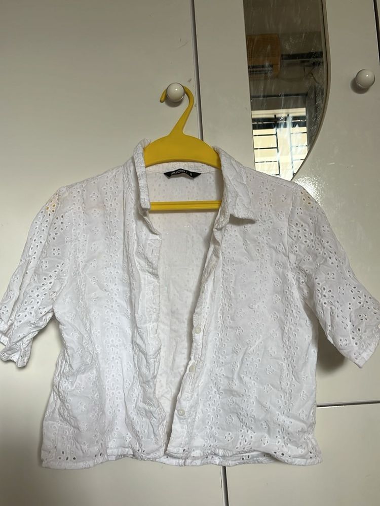 White Eyelet Blouse