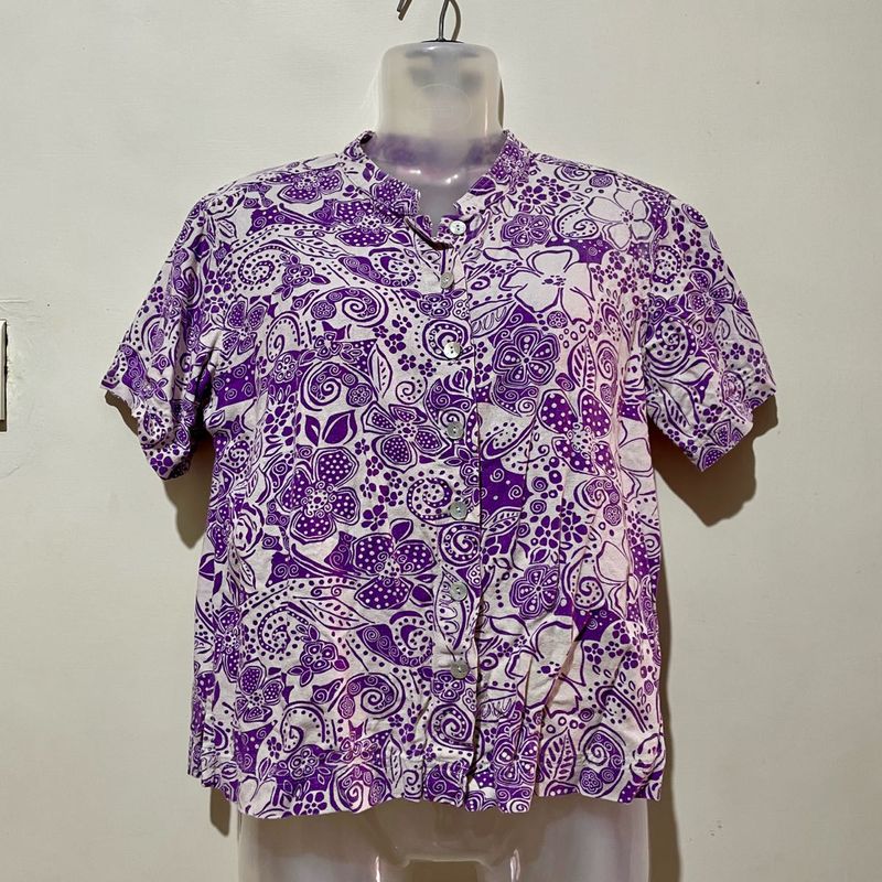 Floral Print Short Sleeve Top