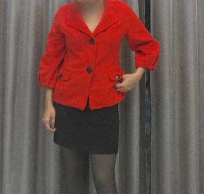 Red short coat
