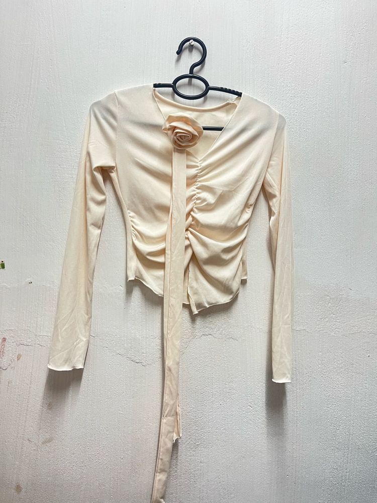 Elegant Floral Tie Top