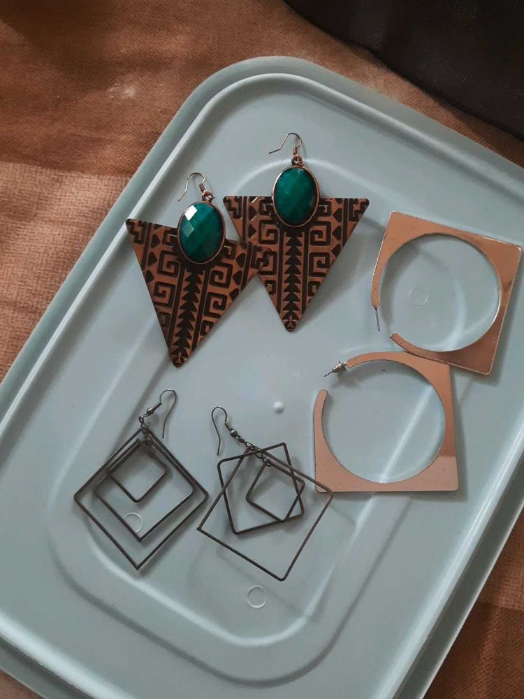 Geometric Earring Comco Of 3