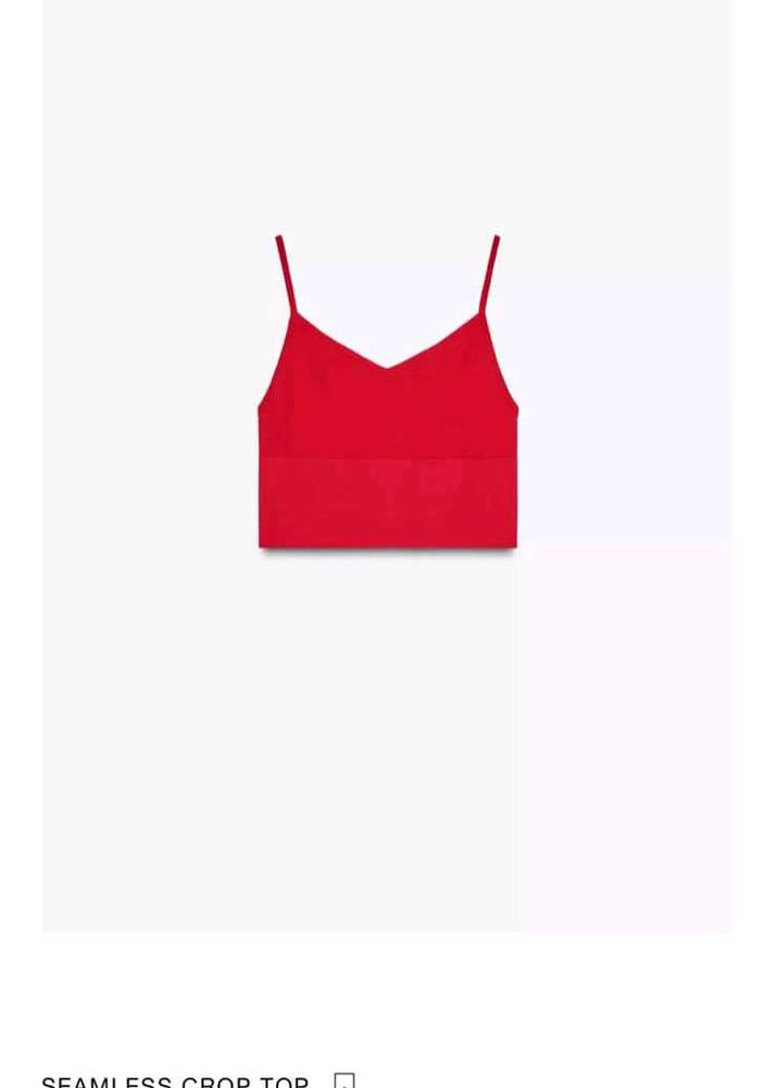 Red Seamless Crop Top