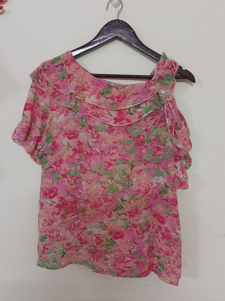 Pink Floral Top