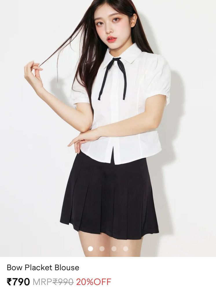 Bow White Blouse