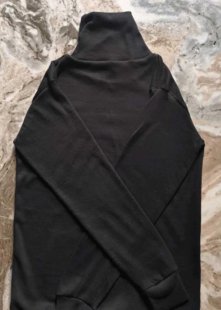 Black Turtleneck Top