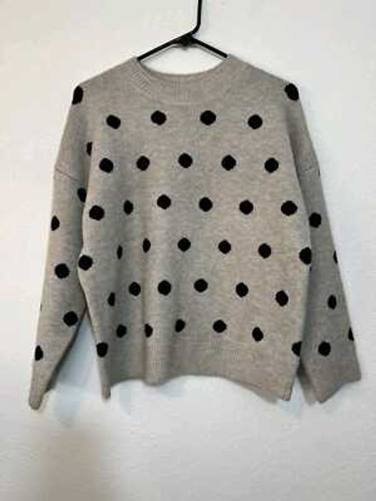 Polka Dot Knitwear (Grey) Size - S