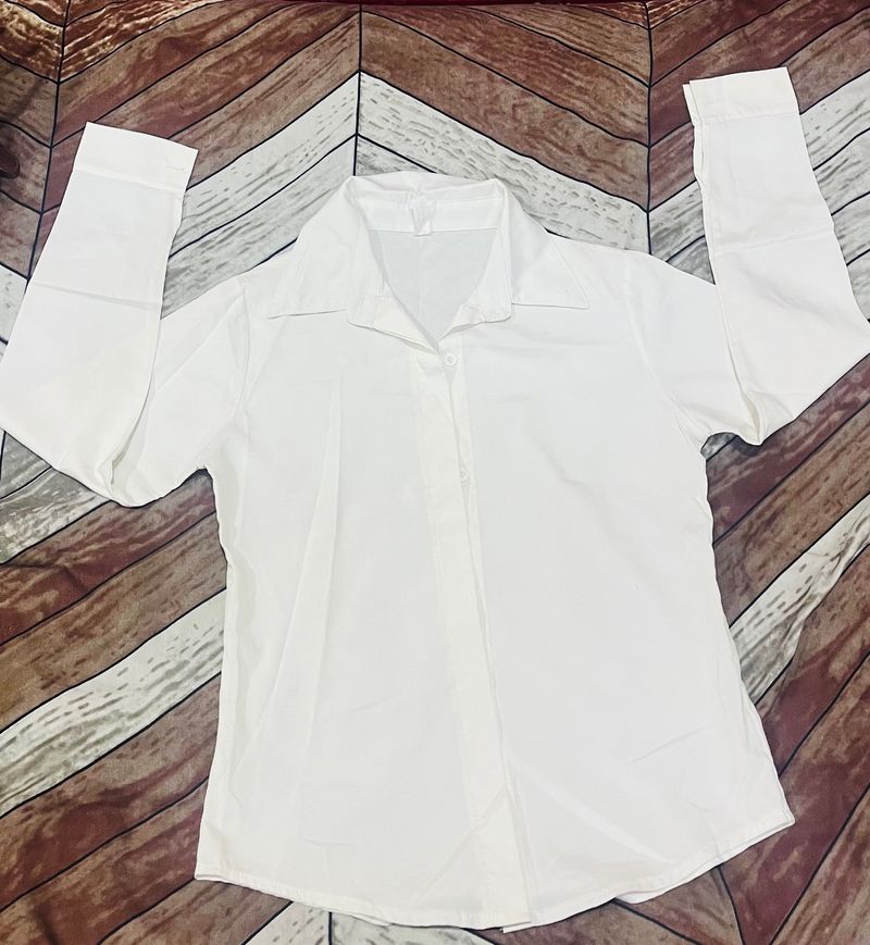 White Formal Shirt for Girls