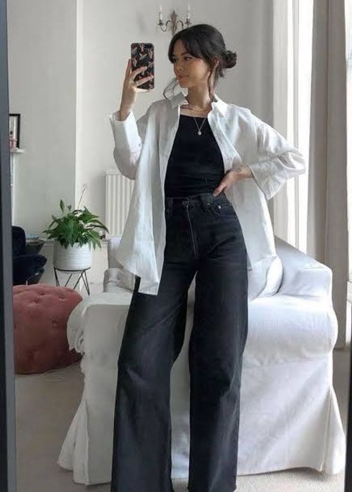 Pintresty 🎀 Made In Korea Black Denim Pant