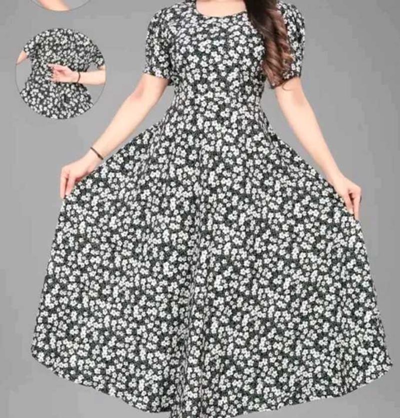 Elegant Black Floral Maxi Dress