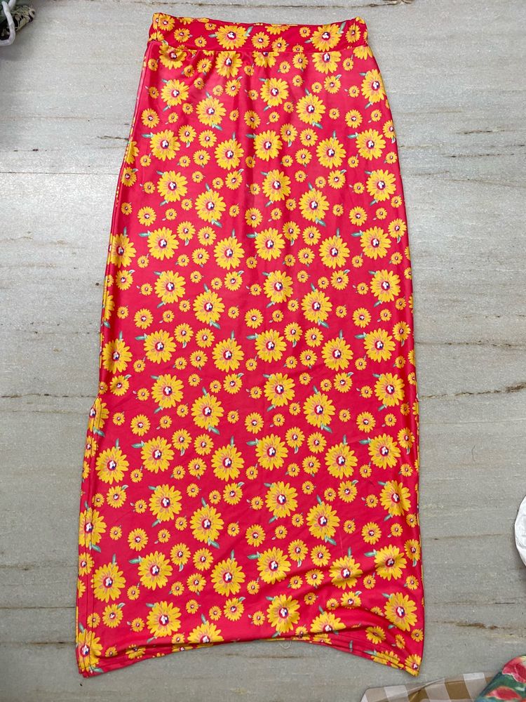 Floral Print Skirt