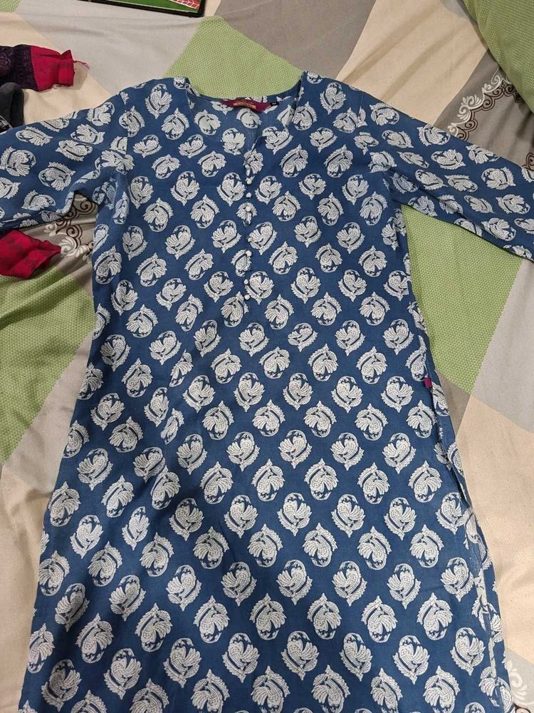 Blue Printed Kurta