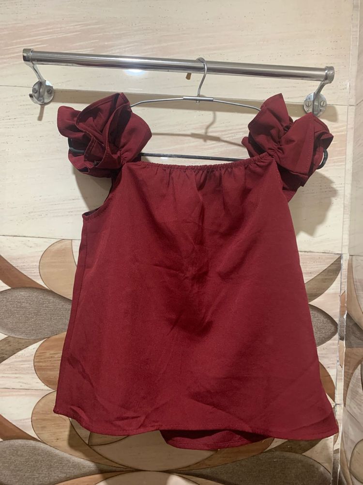 Stylish Top , Maroon