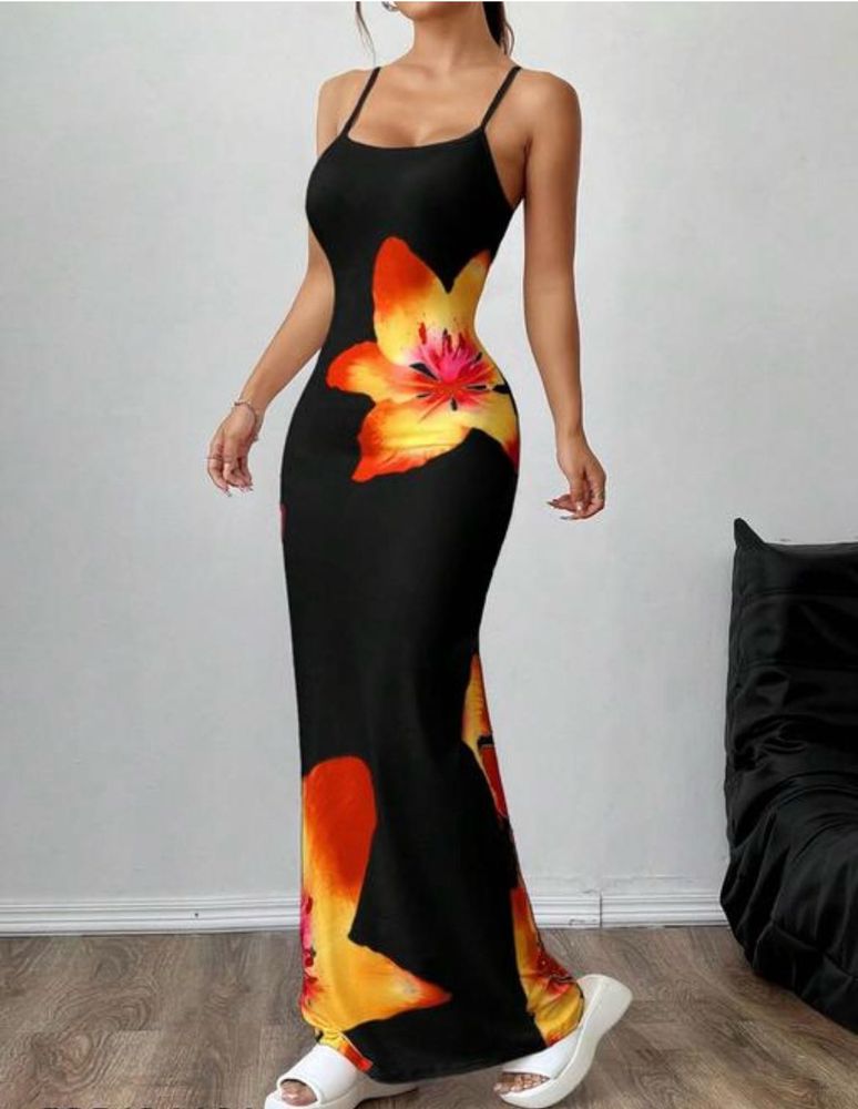 Floral Maxi Dress (all Size Available)