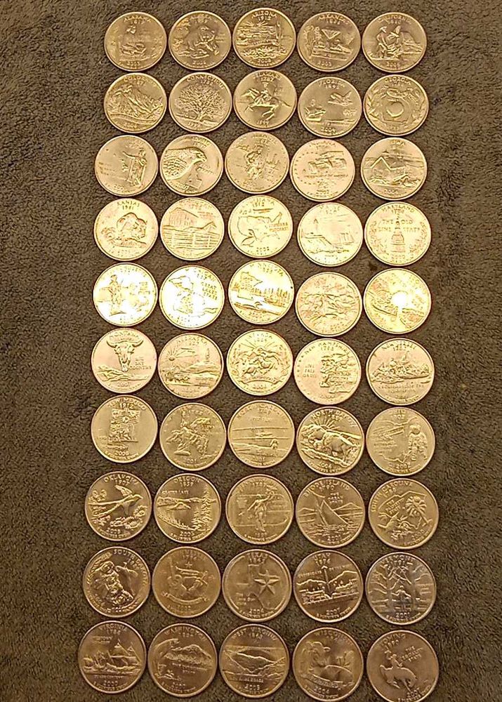 50 States US Quarter Dollar Coins