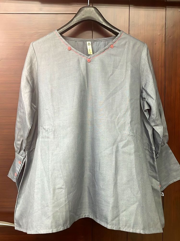 Grey Elegant Top