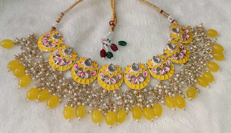 Yellow Floral Necklace