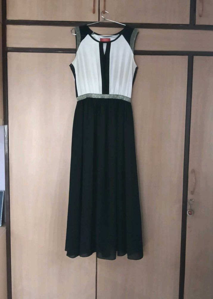 PRICE DROP-Black And White Party Dress