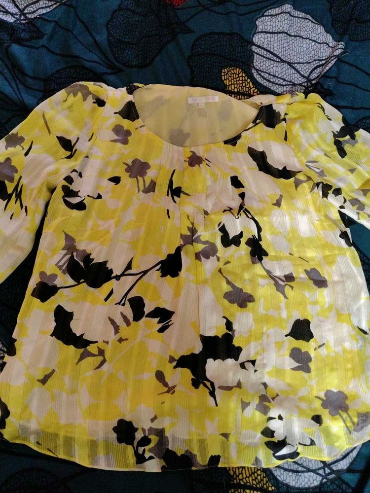 Floral Yellow Stylish Top