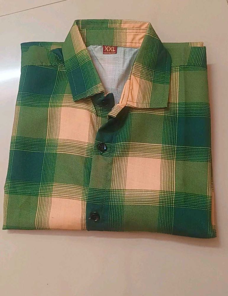 Green &amp; Yellow Plaid XXL Shirt