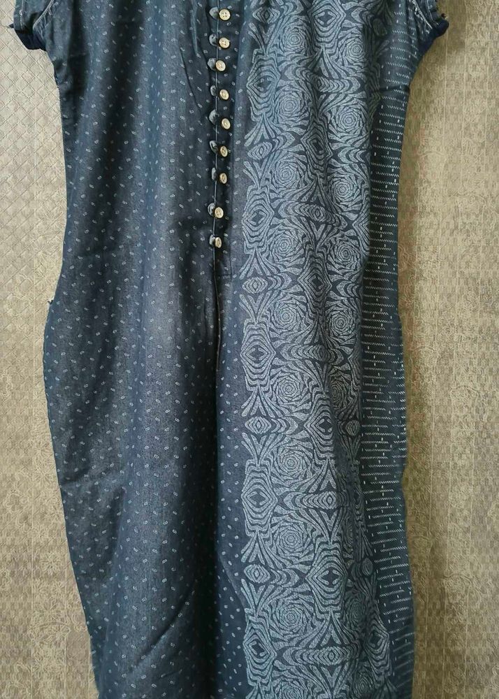 Blue Denim Kurti