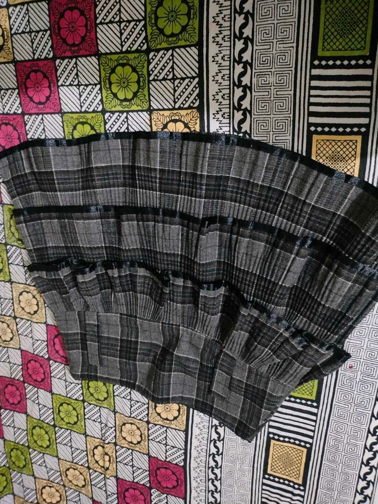 Plaid Pleated Mini Skirt