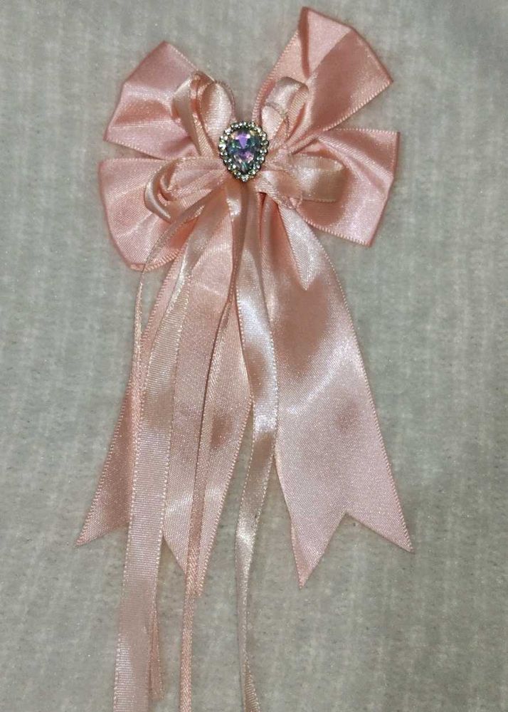 Blush Pink Rhinestone Bow