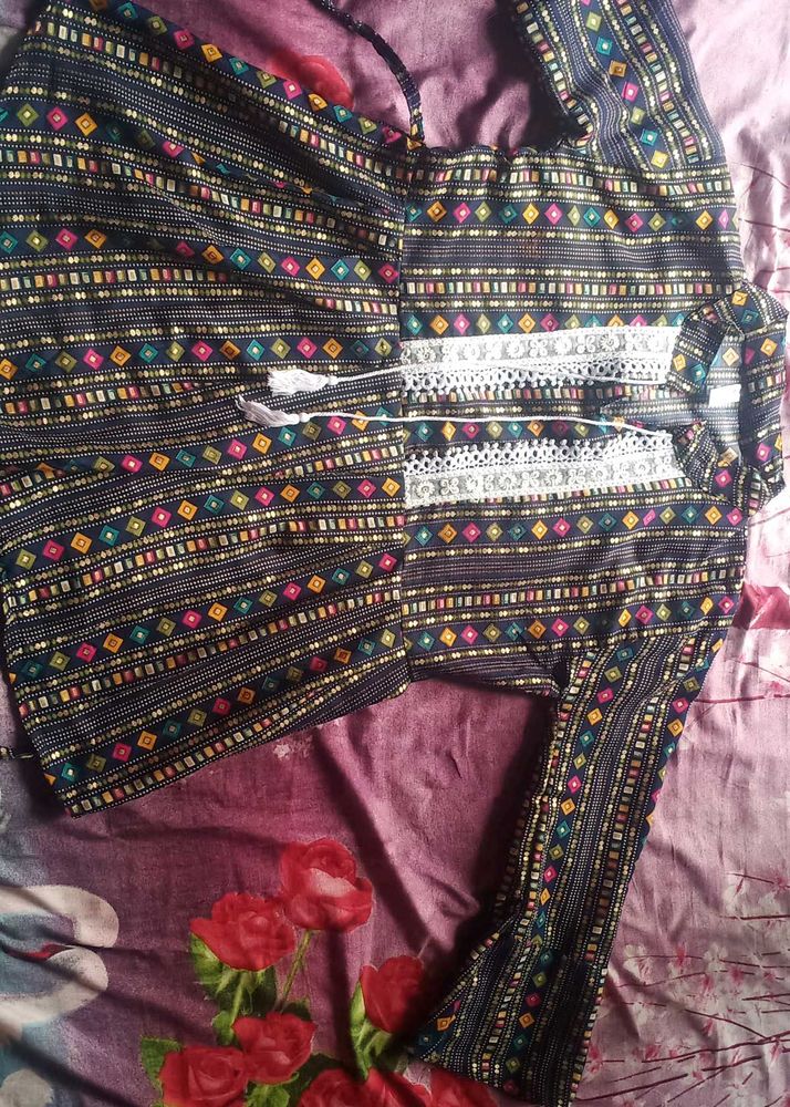 Patterned Boho Top