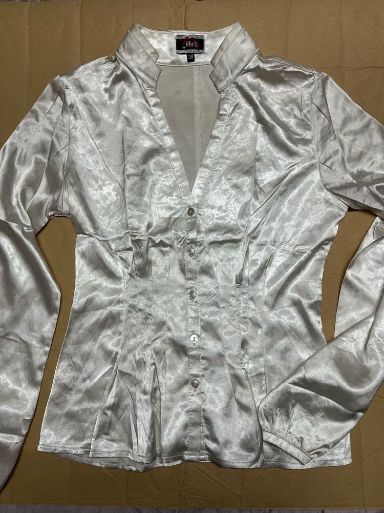 Vintage Corset Satin Shirt