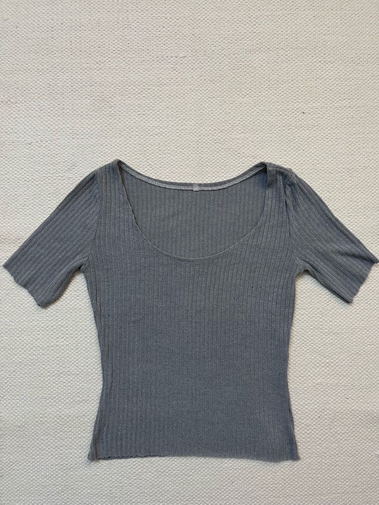 Basic Ribbed Knit Top Size XS