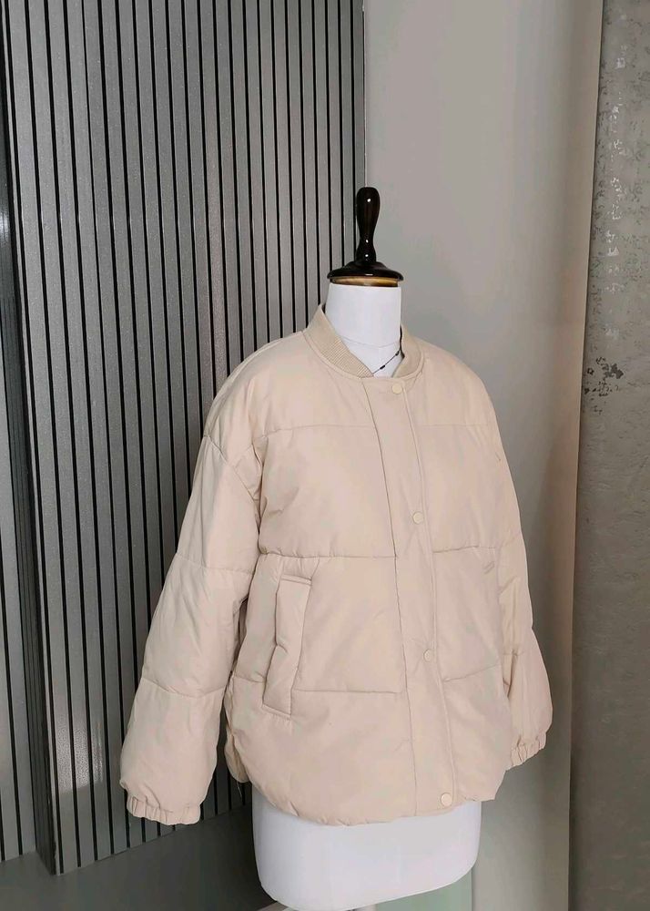 Light Beige Puffer Jacket
