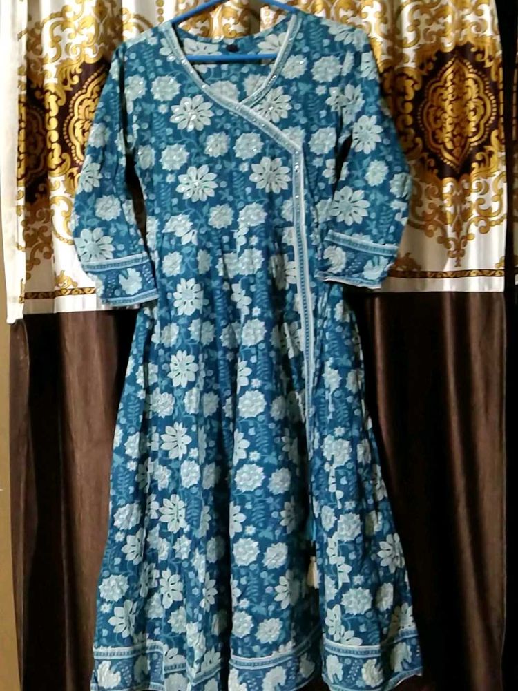 Floral Print Anarkali Kurta